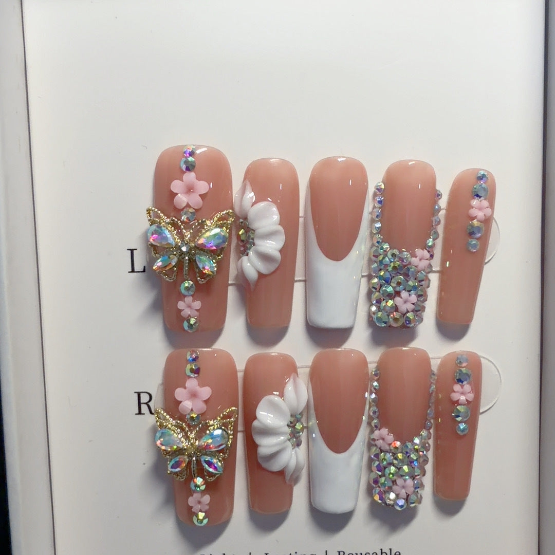 Exquisite 3D Floral Nail Art Tips