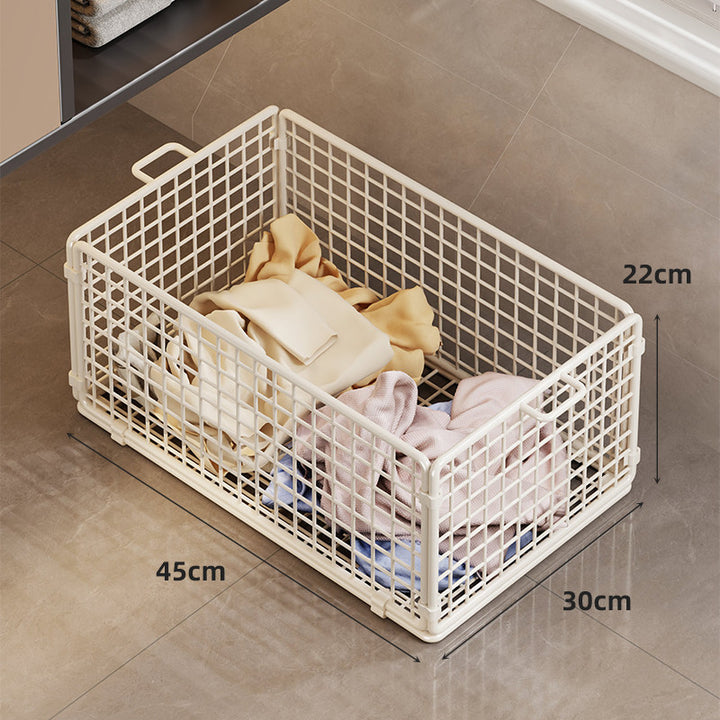 Rolling Mesh Underbed Storage Basket with Locking Casters and Carry Handles