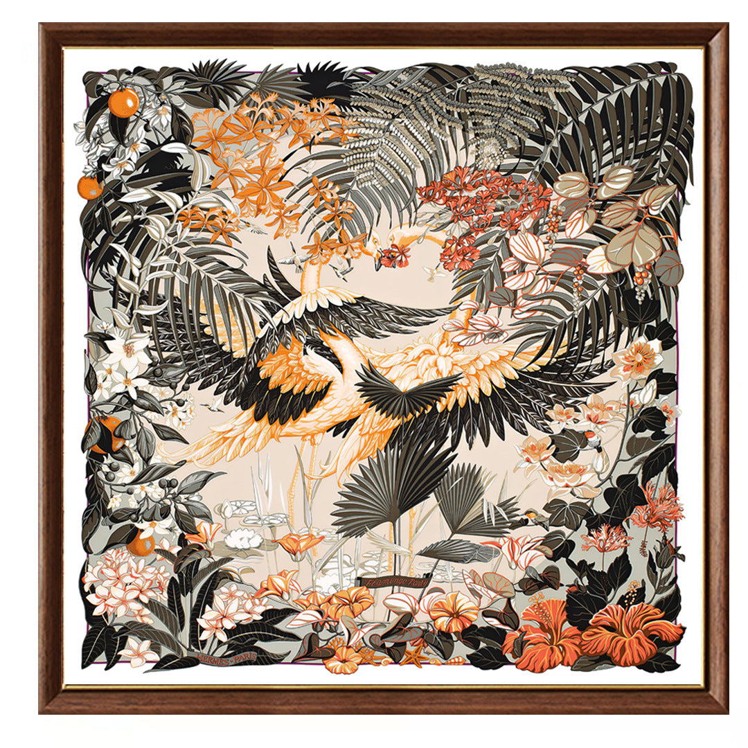 Arranged Floral Crane Artwork