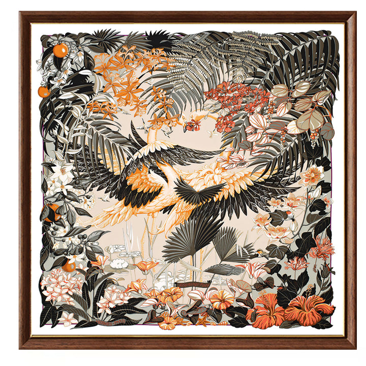 Arranged Floral Crane Artwork