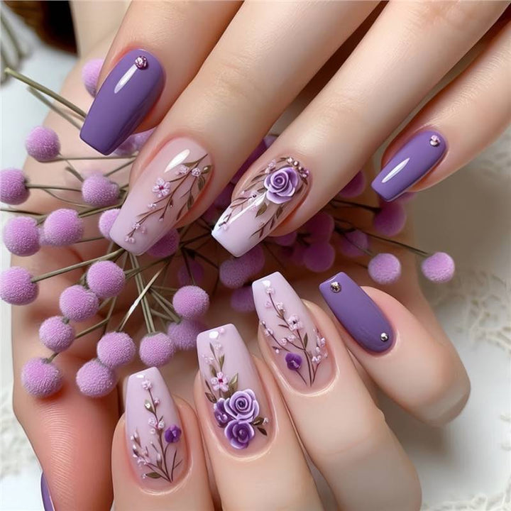 Elegant Floral Design Nail Wraps Kalsten