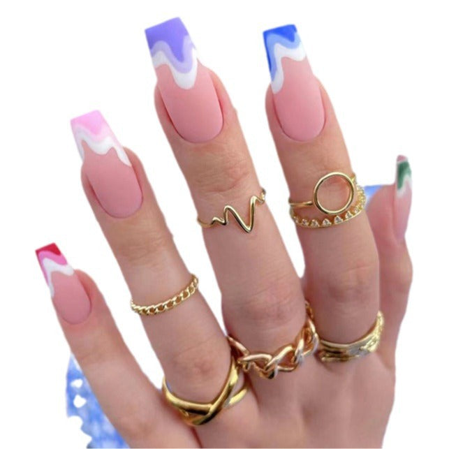 Artistic Gradient Nail Extensions