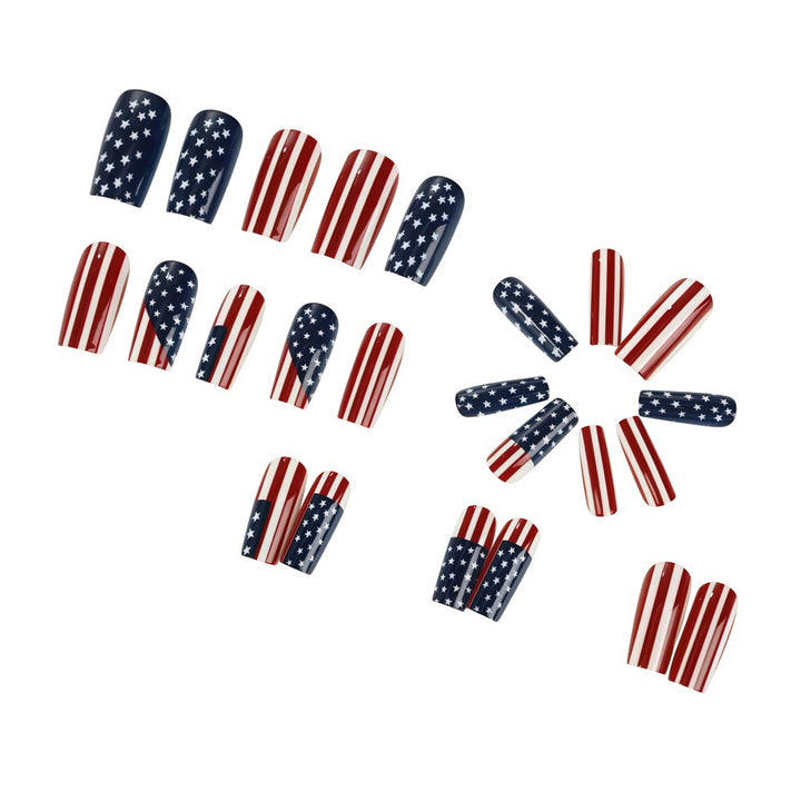 Artificial nails with American flag design Kalsten