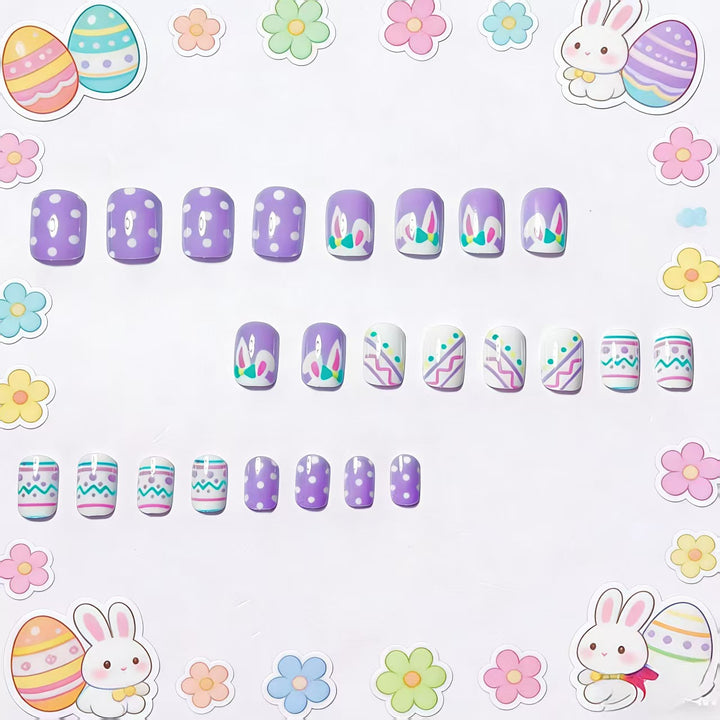 Artificial nails in creative Easter design Kalsten