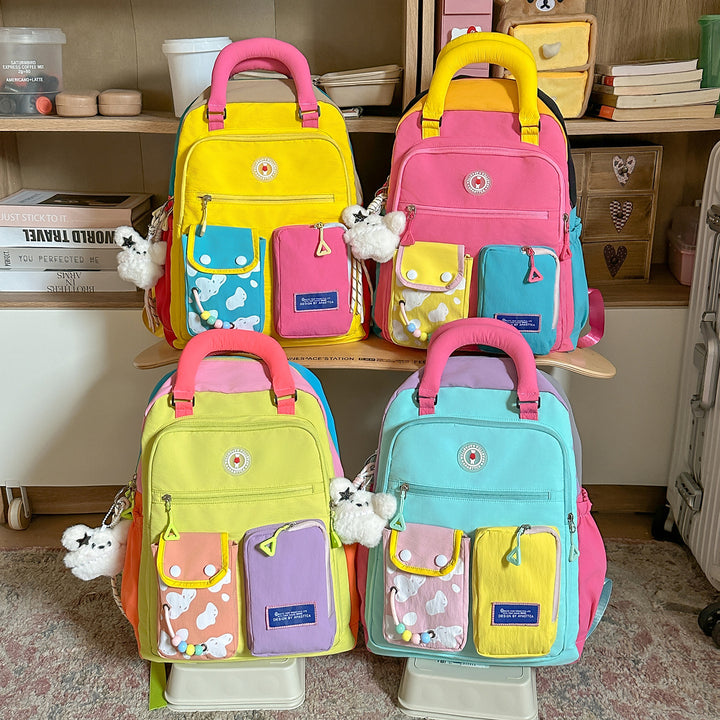 Color Block Multi-Functional Backpack Kalsten