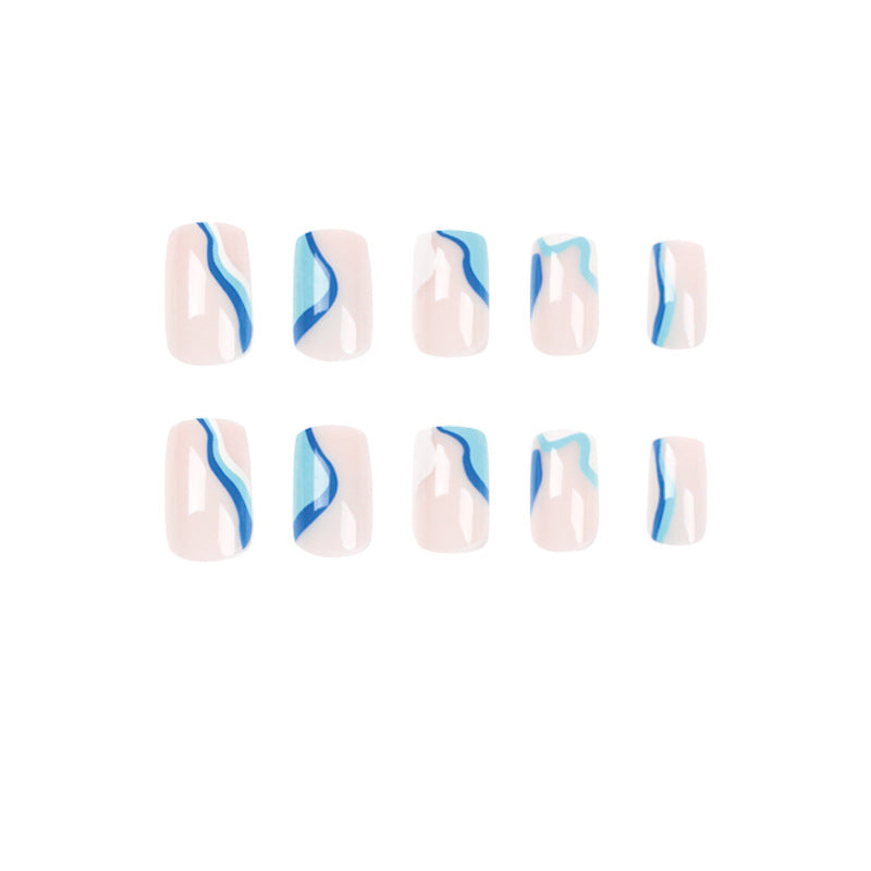 Artful Nail Art with Modern Wave Design Kalsten