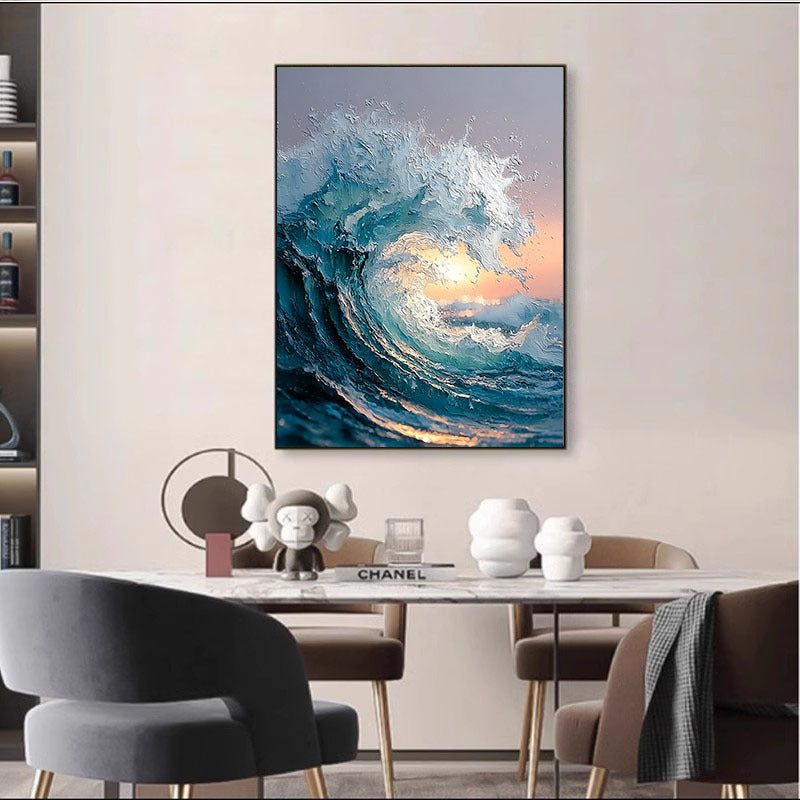Textured Ocean Wave Canvas Art