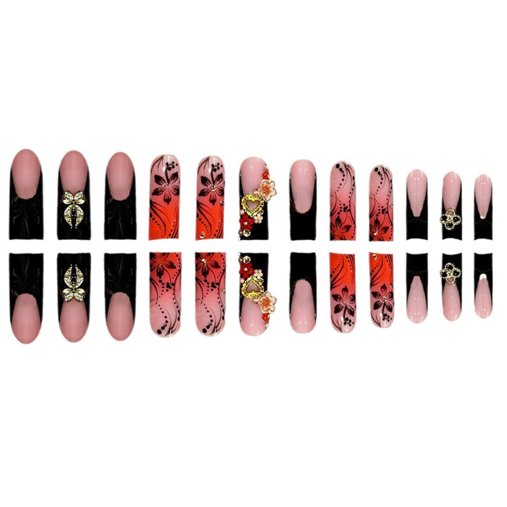 Artistic Floral Pattern Nail Set Kalsten
