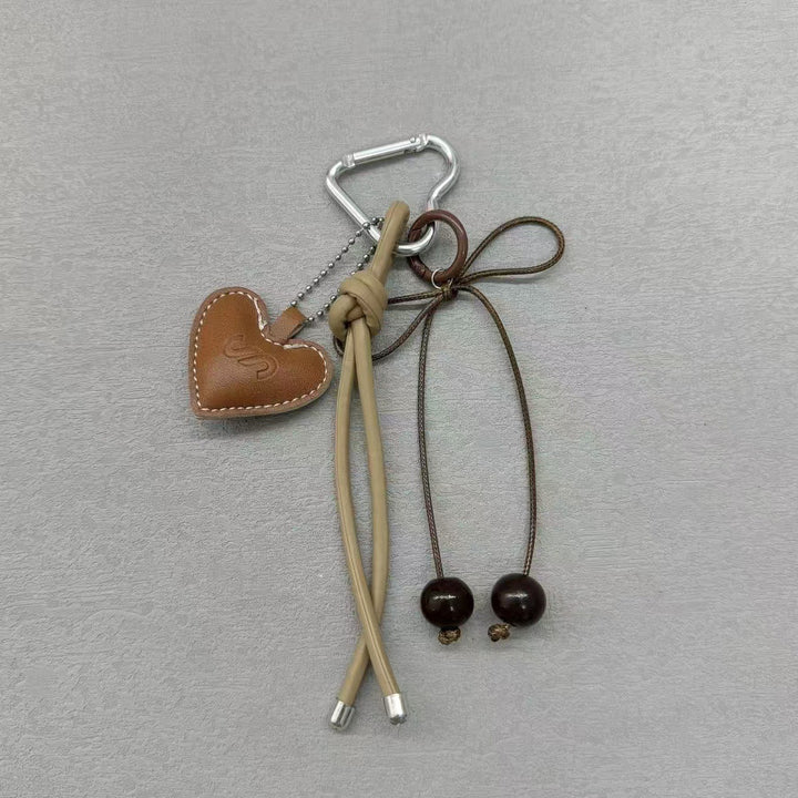 Leather Heart Charm Keychain Kalsten