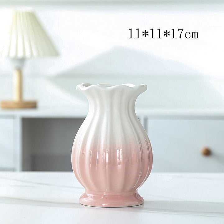 Elegant Floral Design Ceramic Vase Kalsten
