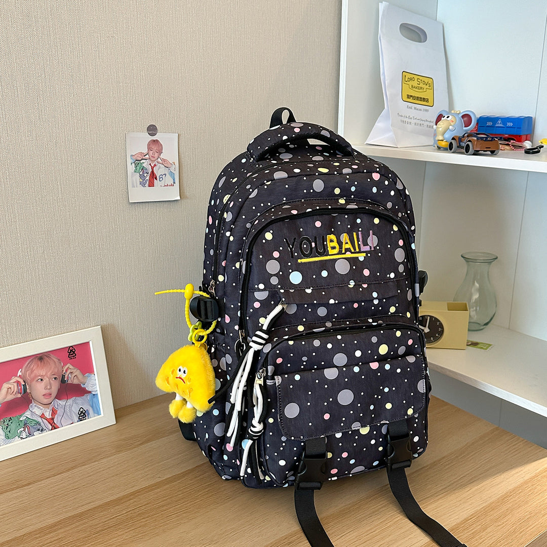 Playful Polka Dot School Backpack Kalsten