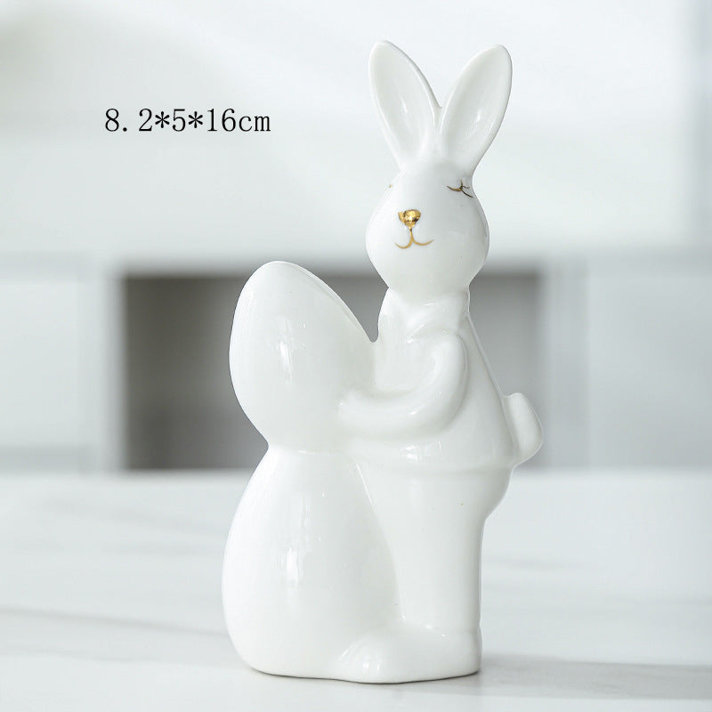 Ceramic Bunny Figurine Kalsten