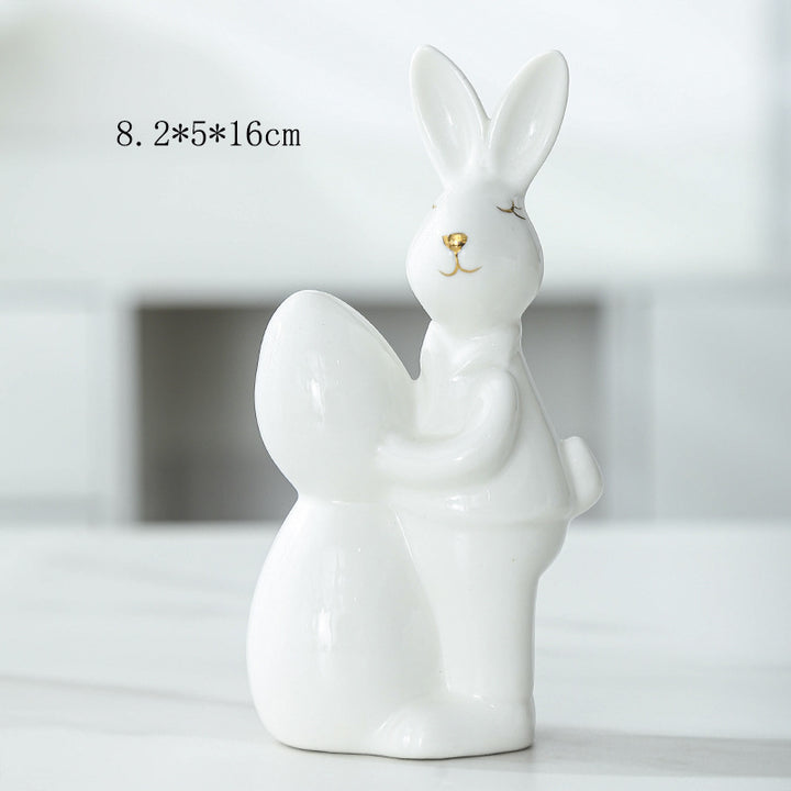 Ceramic Bunny Figurine Kalsten