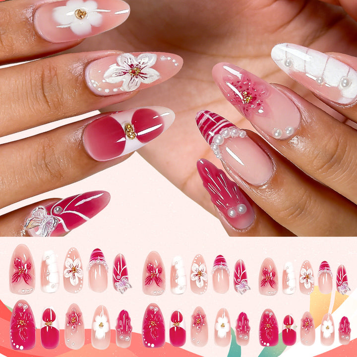 Decorative Floral Press-On Nail Art Collection Kalsten