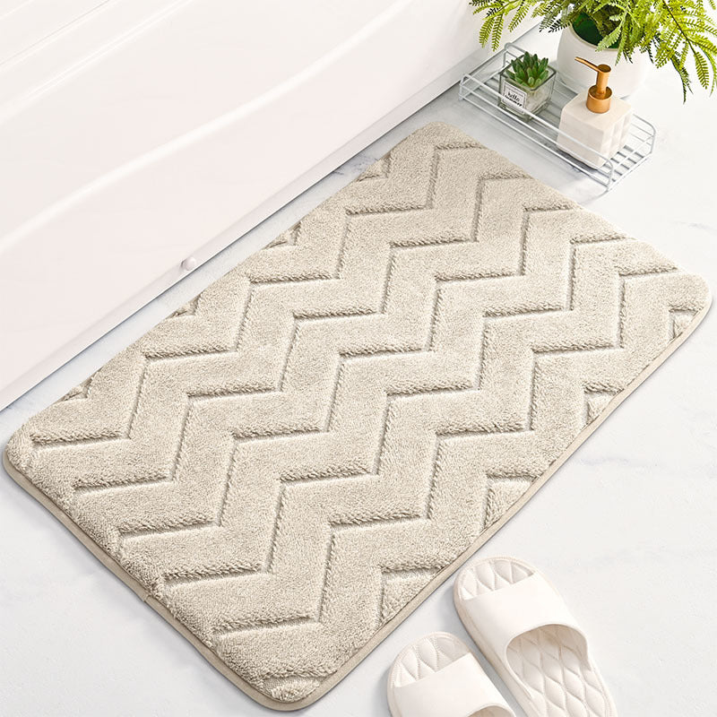 Herringbone Pattern Soft Bathroom Mat Kalsten