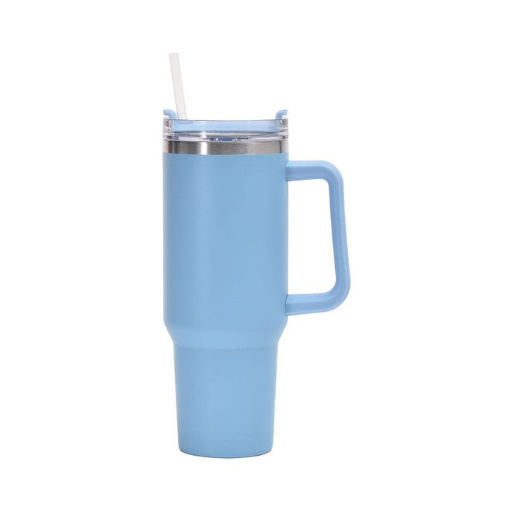 Women's insulated cup with straw and ergonomic handle Kalsten