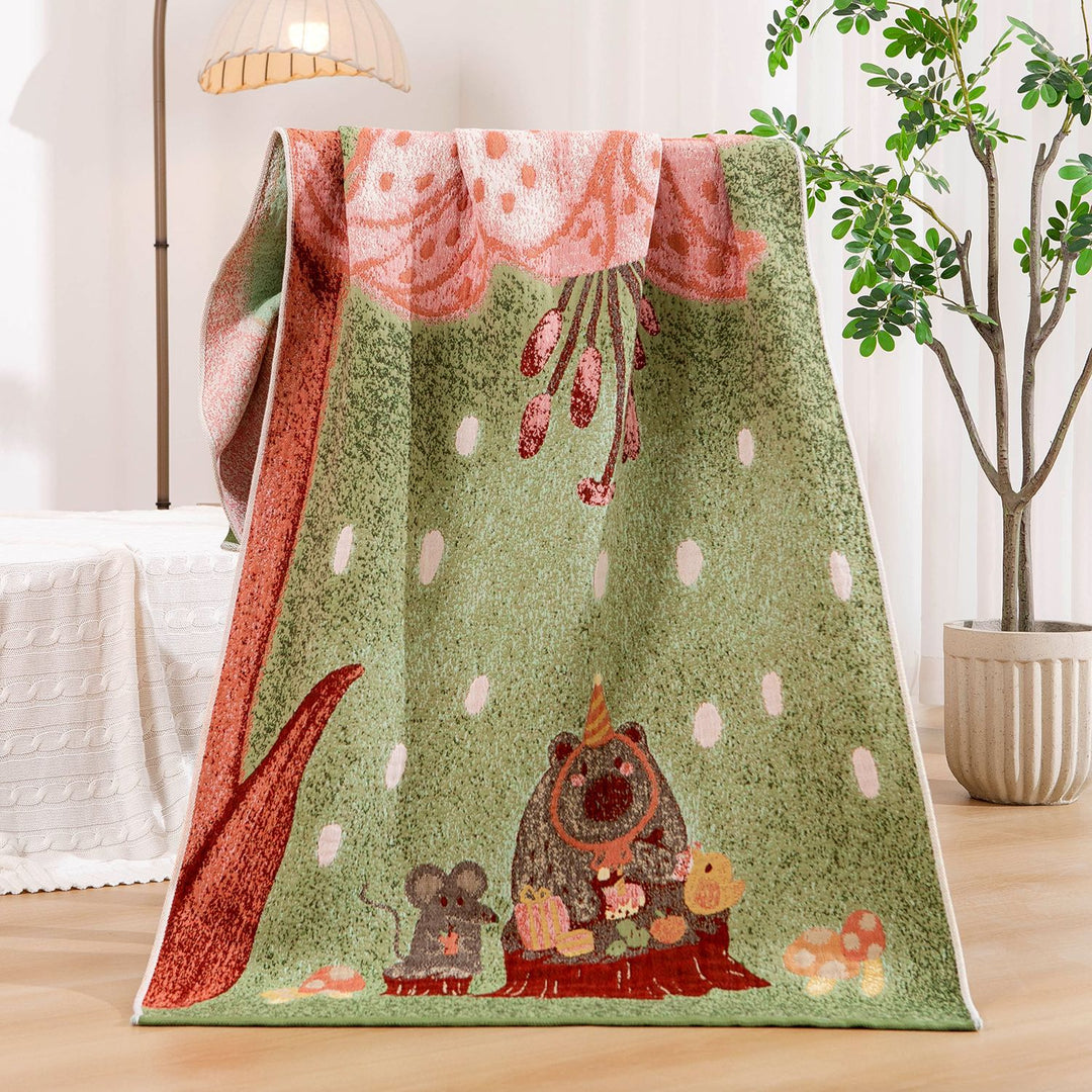 Women's throw blanket with enchanting landscape motif Kalsten