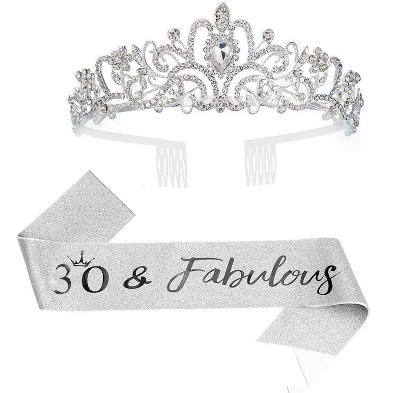 Women's Sparkling Crown with Radiant Rhinestone Embellishment Kalsten