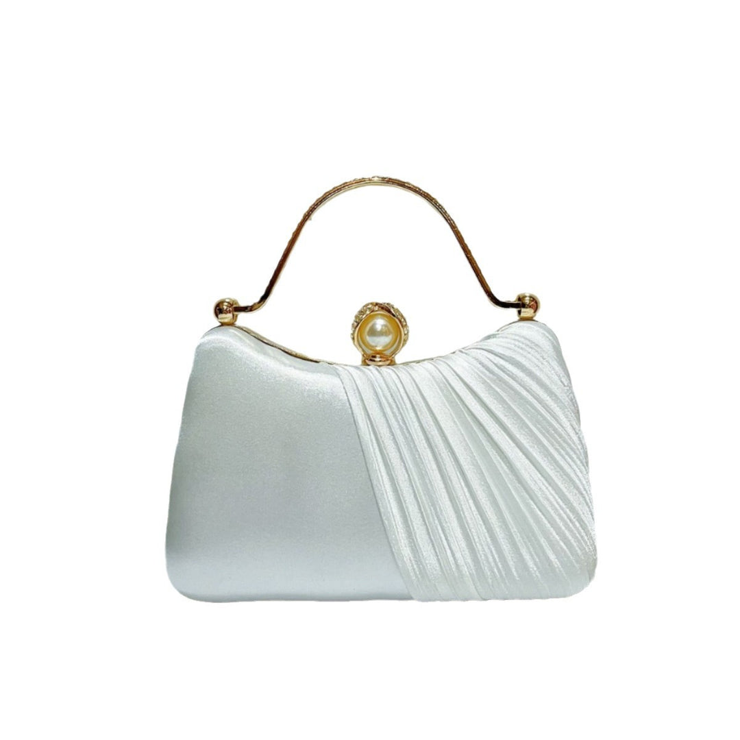 Satin Pleated Evening Handbag