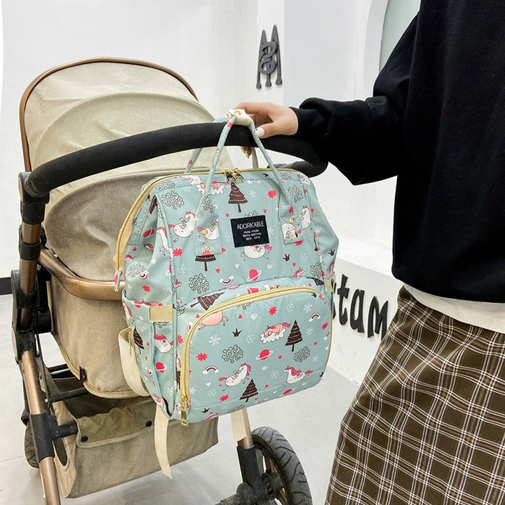 Playful Unicorn Print Diaper Backpack Kalsten