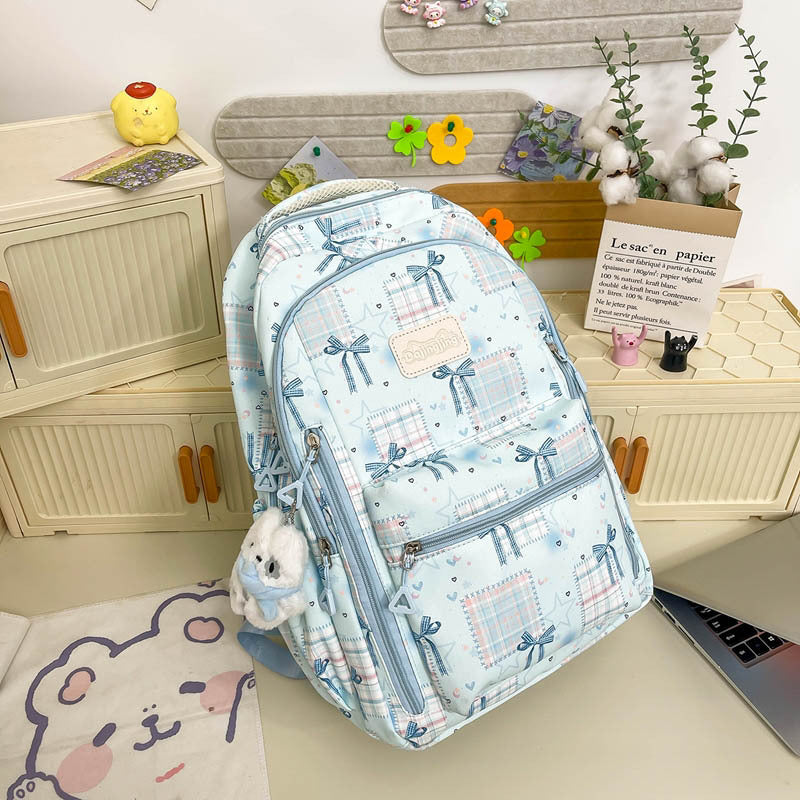 Cute Graphic Print School Backpack Kalsten