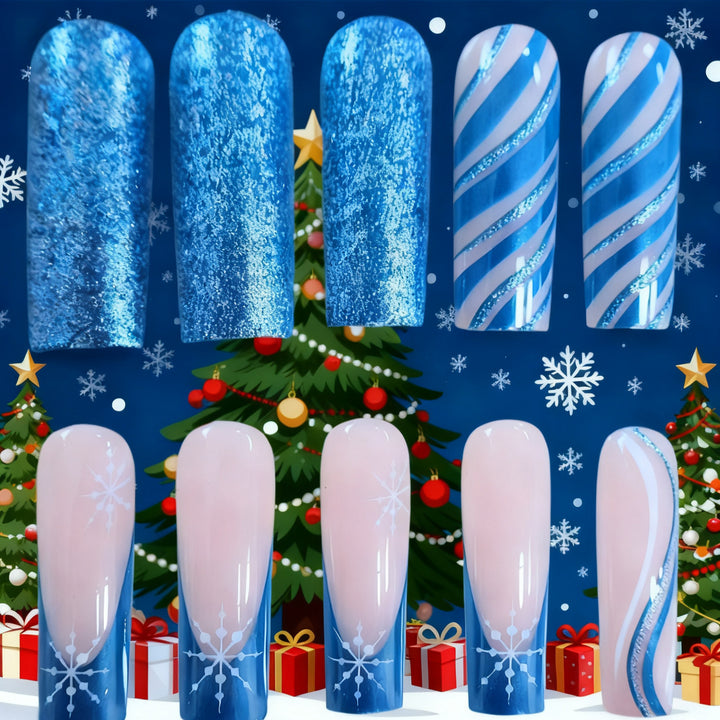 Artistic Decorative Long Acrylic Nail Enhancements Kalsten