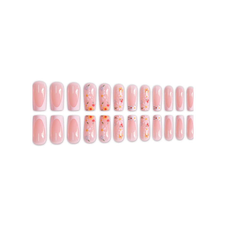 Floral Design Press-On Nail Art Kalsten