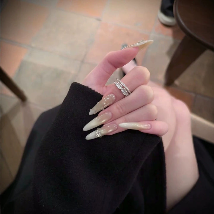 Elegant Stiletto Gel Nail Extensions