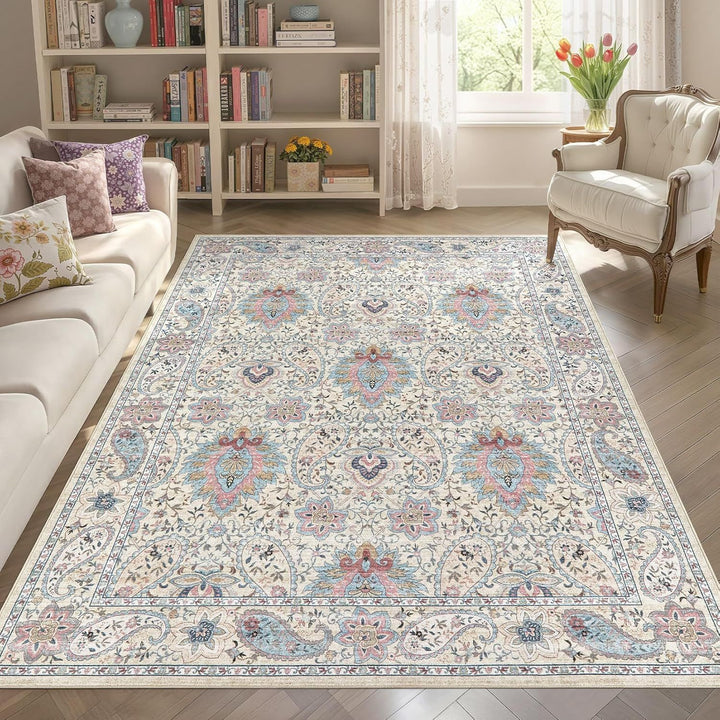 Vintage-Inspired Floral Area Rug
