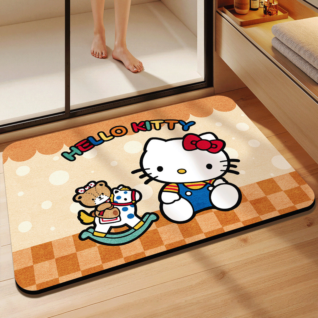 Cartoon-Themed Plush Bath Mat