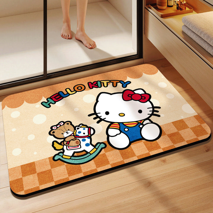 Cartoon-Themed Plush Bath Mat
