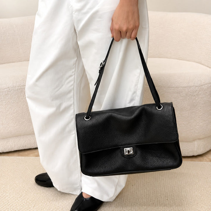 Elegant Leather Shoulder Handbag
