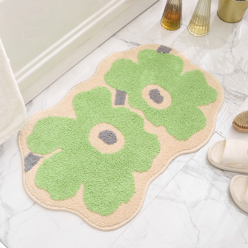 Floral Shaped Bath Mat for Bathroom