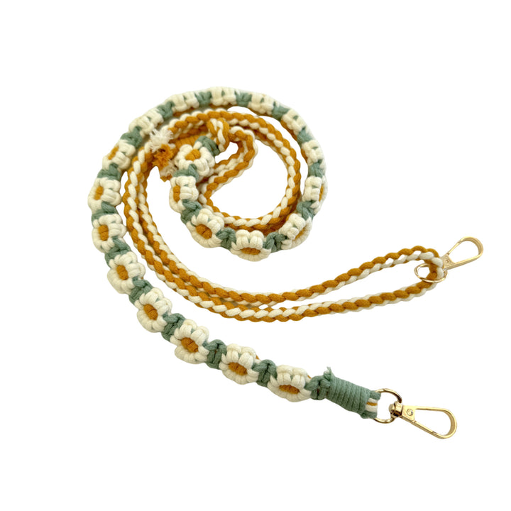 Macrame Pet Leash with Floral Detailing Kalsten