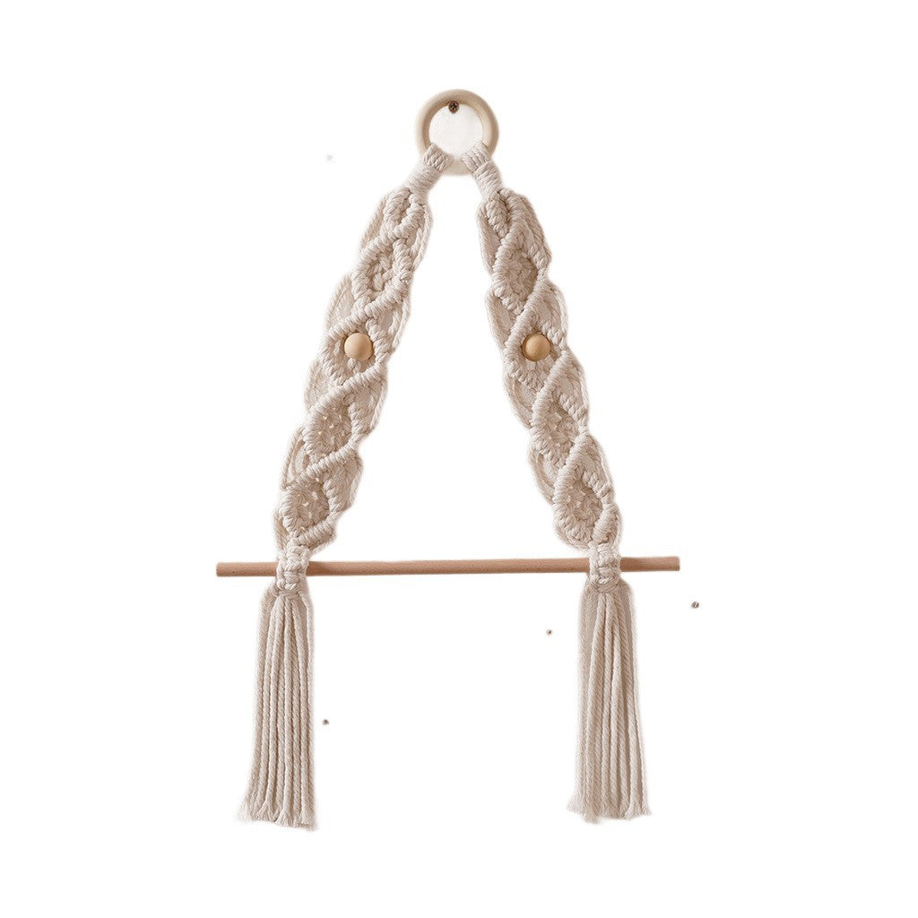 Macrame Hanging Plant Holder with Wooden Rod Kalsten