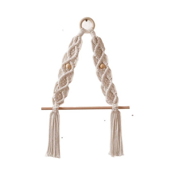 Macrame Hanging Plant Holder with Wooden Rod Kalsten