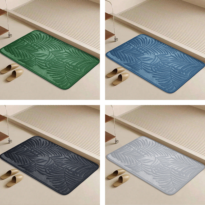 Tropical Leaf Design Bath Mat