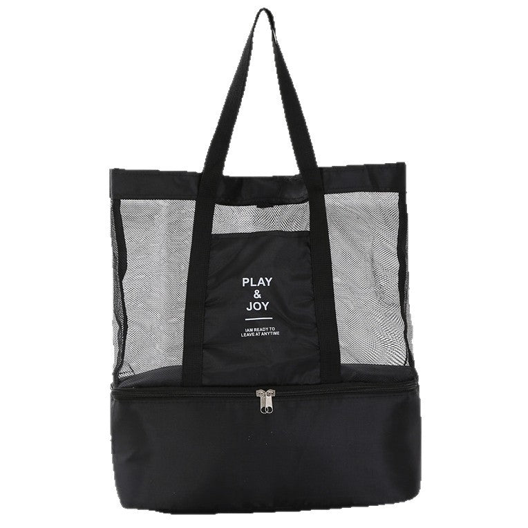 Versatile Multi-Pocket Mesh Beach Tote Kalsten