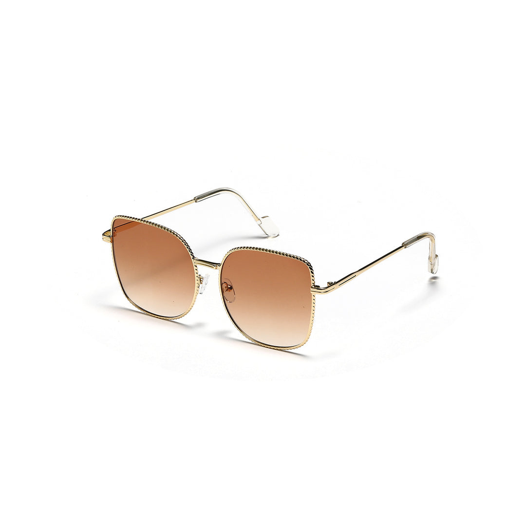 Women's fashionable oversized designer sunglasses with multifaceted frame Kalsten