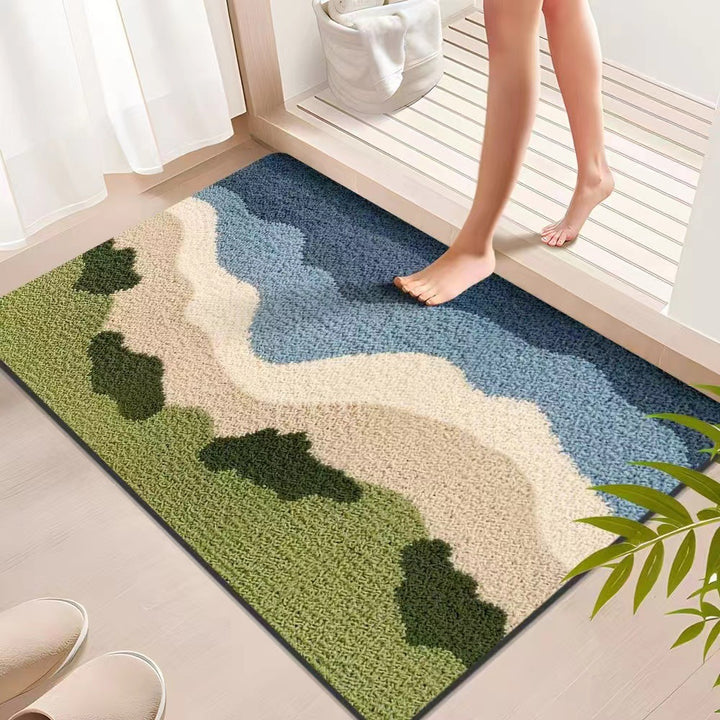 Floral Textured Indoor Mat Kalsten