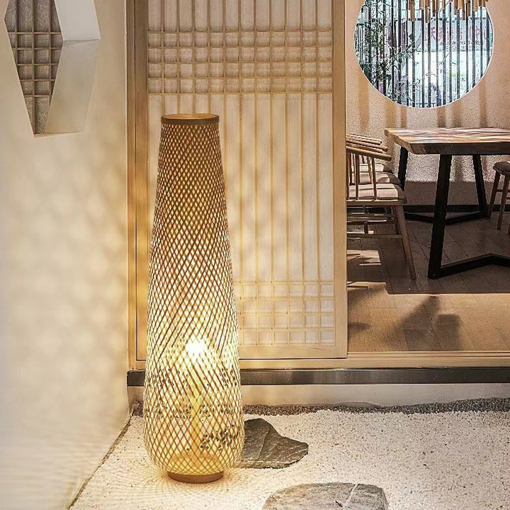 Artistic Rattan Floor Lamp