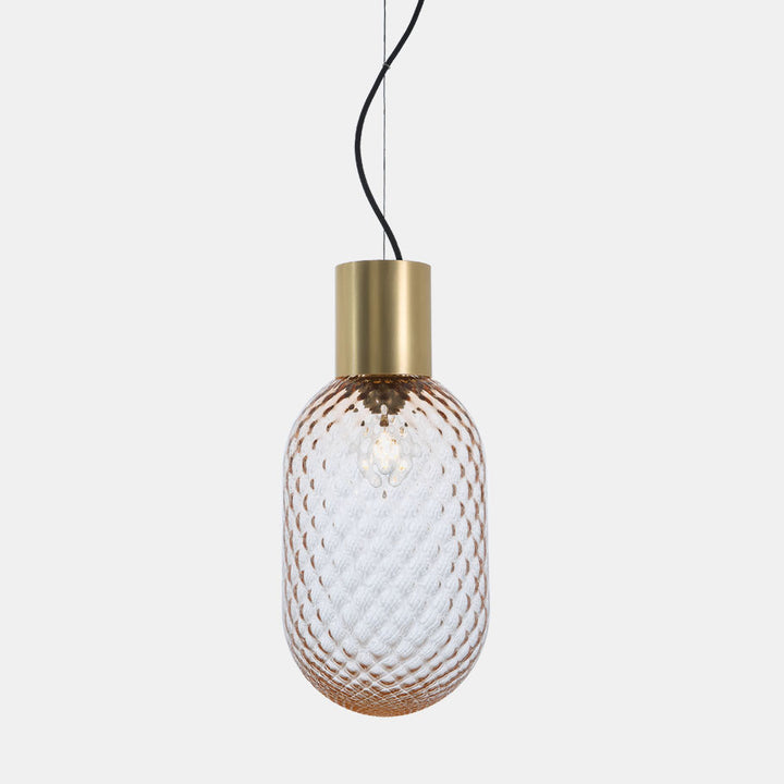 Glass Mushroom Table Lamp with Decorative Base