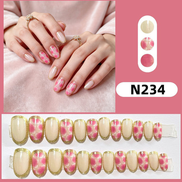 Floral Design Press-On Nail Art Set