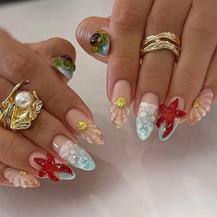 Artificial nails with exclusive flower design Kalsten