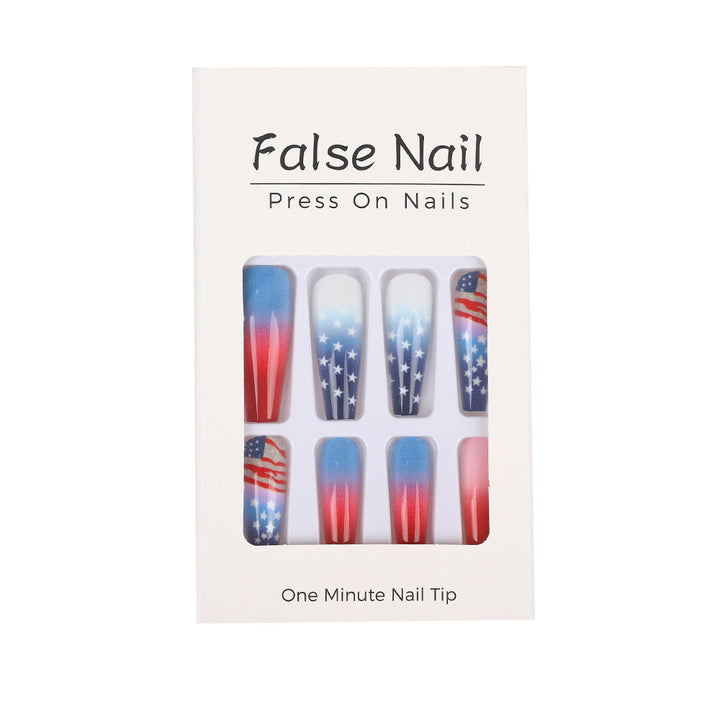 Artificial nail set with patriotic design Kalsten