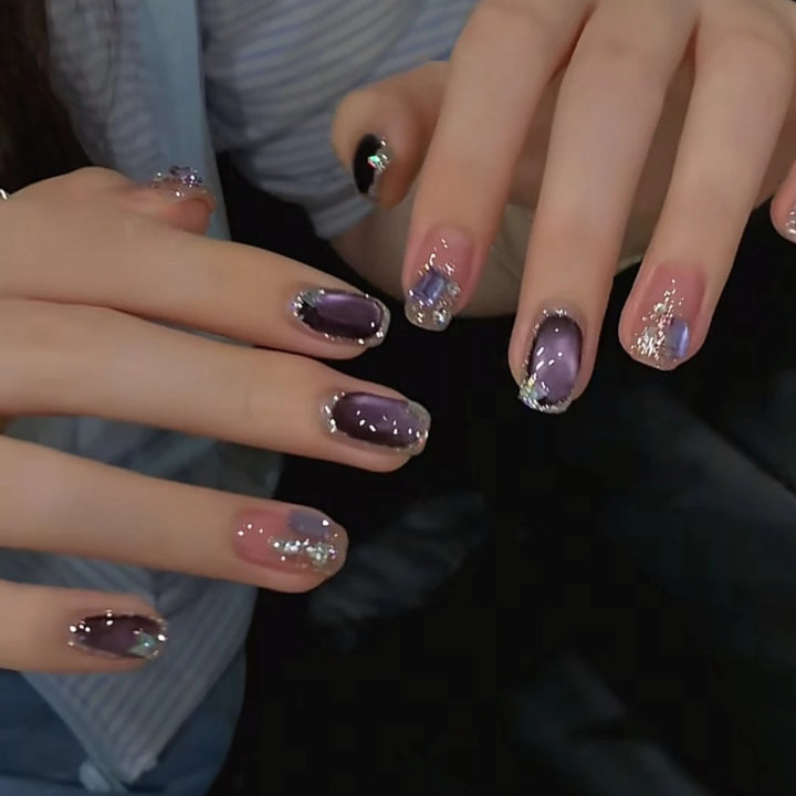 Decorative Glitter Ombre Nail Extensions
