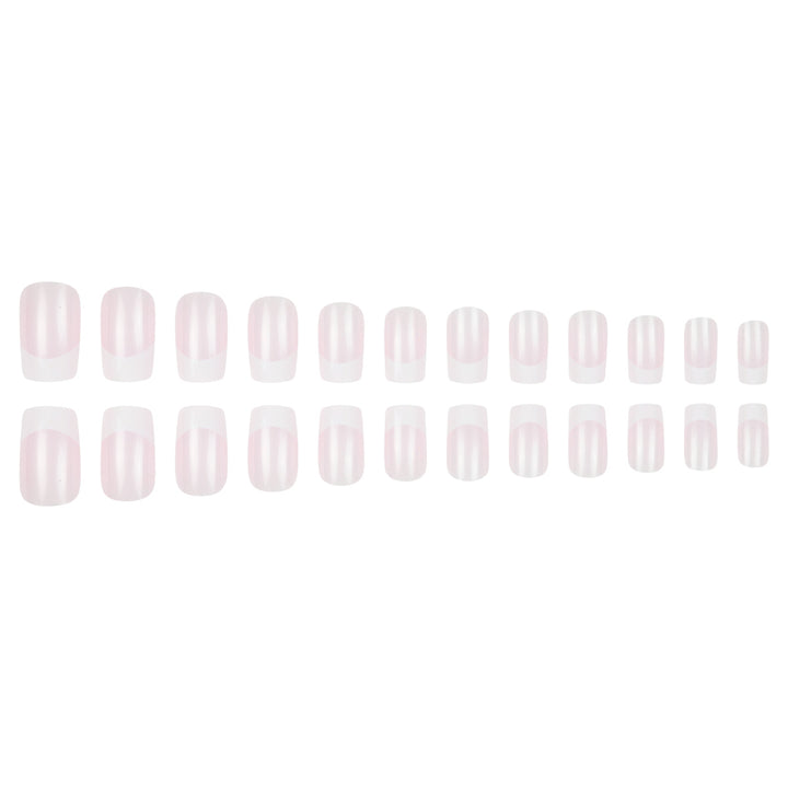 Elegant French Tip Acrylic Press-On Nails Kalsten