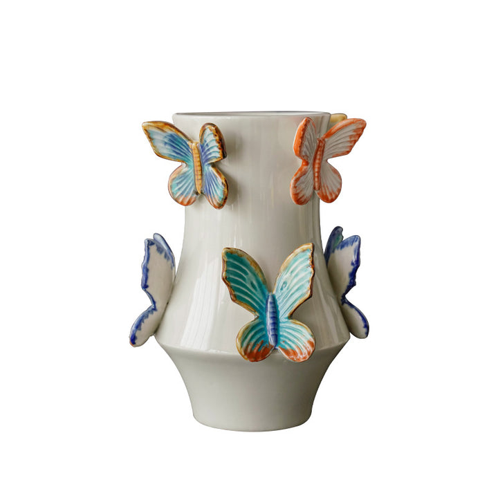 Decorative flower vase with butterflies Kalsten