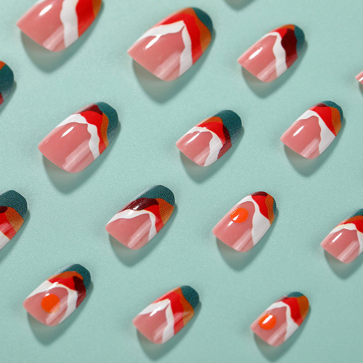 Artistic Nail Tips with Modern Gradient Color Kalsten