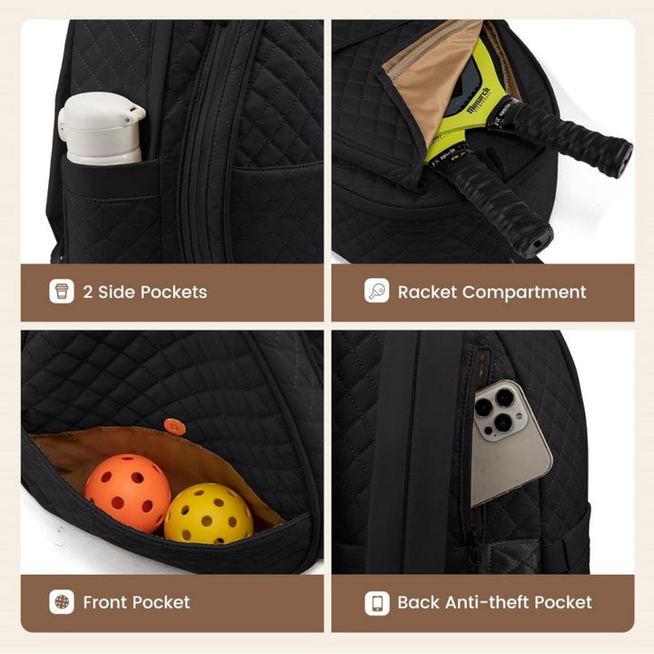 Quilted Tennis Racket Backpack Kalsten
